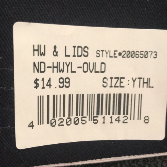 NEW NOTRE DAME FIGHTING IRISH KIDS YOUTH LARGE BASEBALL CAP HAT OFFICIAL LIDS - Picture 6 of 12